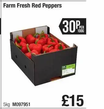 Booker Wholesale Farm fresh red peppers offer