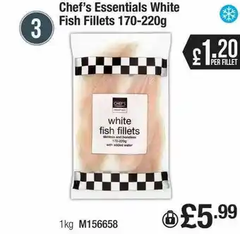Booker Wholesale Chef's essentials white fish fillets offer