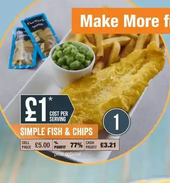 Booker Wholesale Simple fish & chips offer