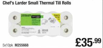 Booker Wholesale Chef's larder small thermal till rolls offer