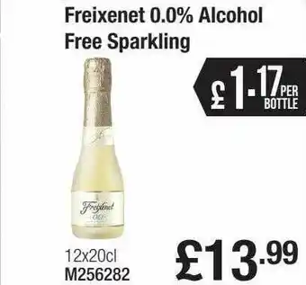 Booker Wholesale Freixenet 0.0% alcohol free sparkling offer
