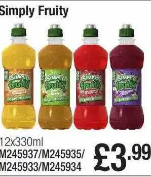 Booker Wholesale Simply fruity offer