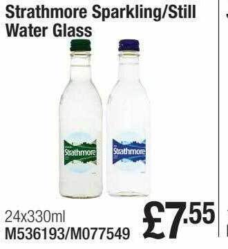Booker Wholesale Strathmore sparkling or still water glass offer