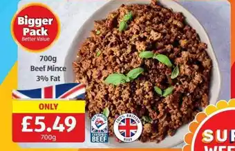 Aldi Beef mince 3% fat offer