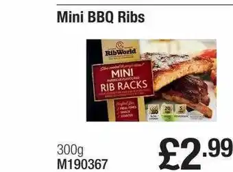 Booker Wholesale Mini bbq ribs offer
