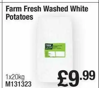 Booker Wholesale Farm fresh washed white potatoes offer