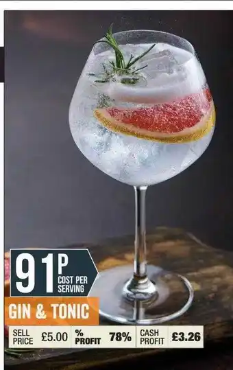 Booker Wholesale Gin & tonic offer