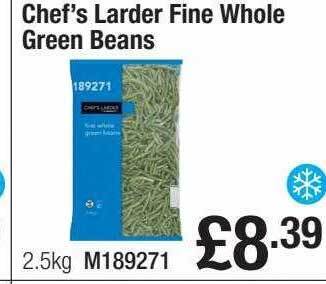 Booker Wholesale Chef's larder fine whole green beans offer