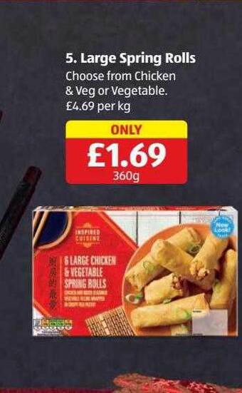 Aldi Large spring rolls offer