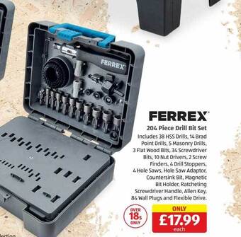 Aldi 204 piece drill bit set offer