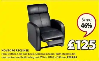 JYSK Hovborg recliner offer