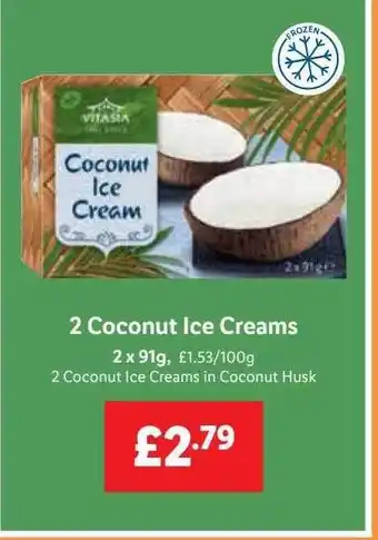 Lidl 2 coconut ice creams offer