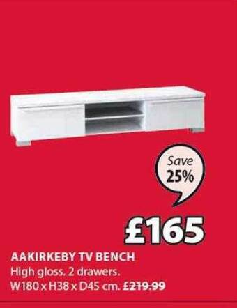 JYSK Aakirkeby tv bench offer