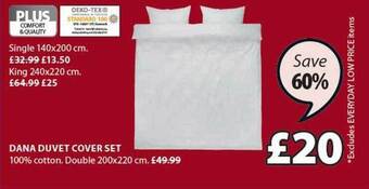 JYSK Dana duvet cover set offer