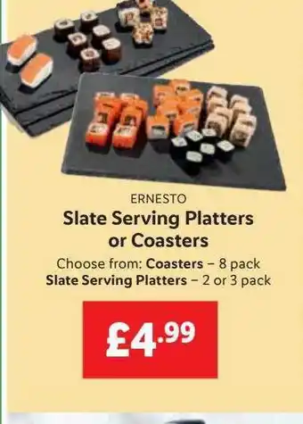 Lidl Ernesto slate serving platters or coasters offer