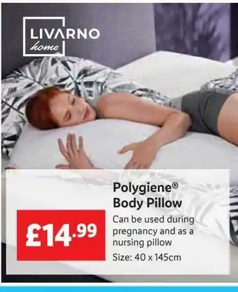 Polygiene body pillow offer at Lidl