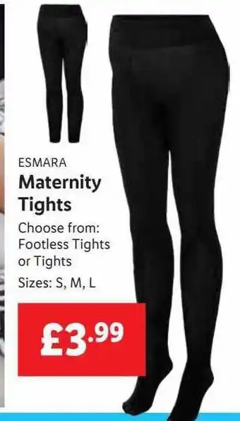 Lidl Esmara maternity tights offer