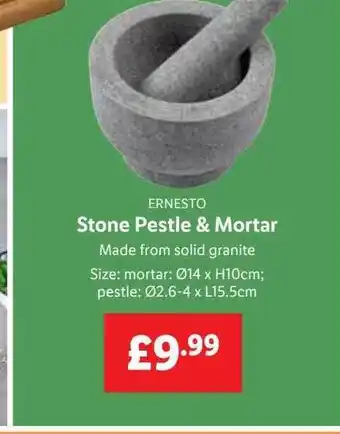 Lidl Ernesto stone pestle & mortar offer