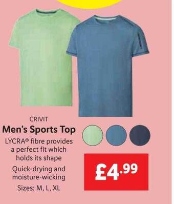 Lidl Crivit men's sports top offer