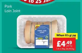 Lidl Pork loin joint offer