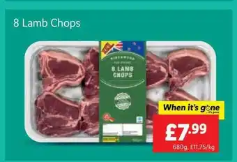 Lidl 8 lamb chops offer