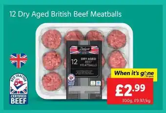 Lidl 12 dry aged british beef meatballs offer