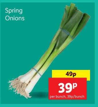 Lidl Spring onions offer