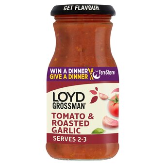 Tesco Loyd grossman tomato roasted garlic pasta sauce 350g offer