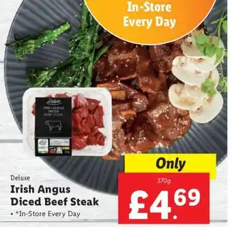 Lidl Deluxe Irish Angus Diced Beef Steak 370g offer