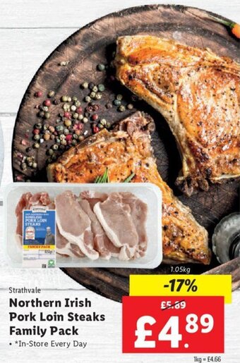 Lidl Northern Irish Pork Loin Steaks Family Pack offer