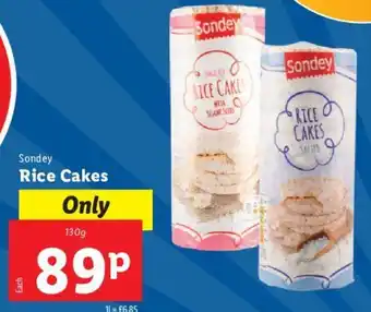 Lidl Sondey Rice Cakes 130g offer