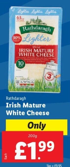 Lidl Rathdaragh Irish Mature White Cheese 200g offer