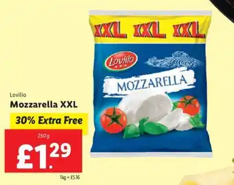 Lidl Lovilio Mozzarella XXL offer