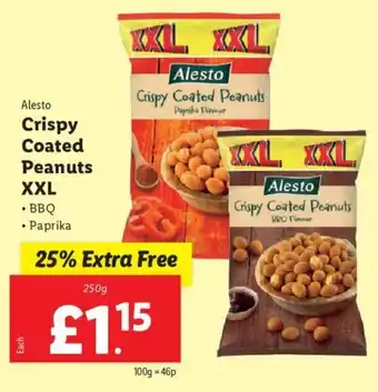 Lidl Alesto Crispy Coated Peanuts XXL offer