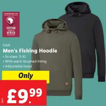 Lidl Crivit Men's Fishing Hoodie offer