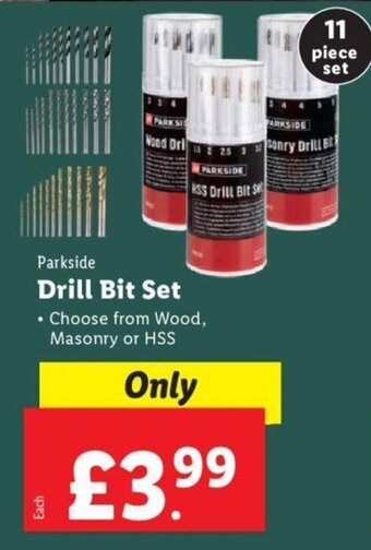 Lidl Parkside Drill Bit Set offer