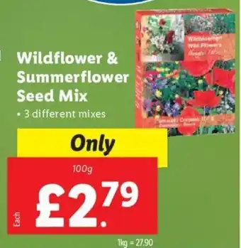 Lidl Wildflower & Summerflower Seed Mix offer