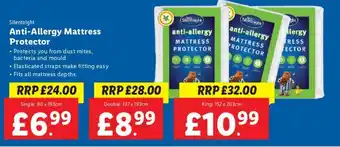 Lidl Silentnight Anti-Allergy Mattress Protector offer