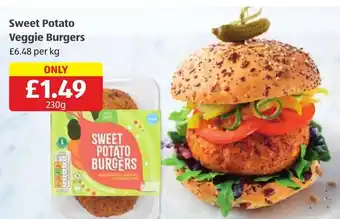 Aldi Sweet Potato Veggie Burgers offer