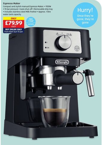 Aldi Espresso Maker offer