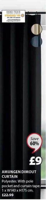 JYSK Amungen dimout curtain offer