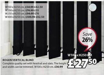 JYSK Rogen vertical blind offer
