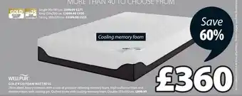 JYSK Gold f120 foam mattress offer