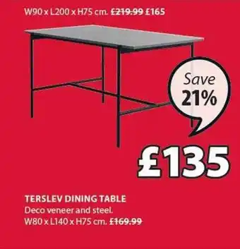 JYSK Terslev dining table offer