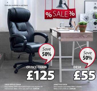 JYSK Tjele office chair, abbetved desk offer