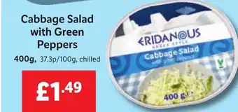 Lidl Cabbage Salad with Green Peppers 400g offer