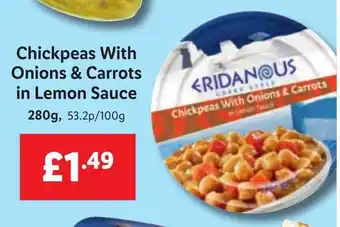Lidl Chickpeas With Onions & Carrots in Lemon Sauce 280g offer