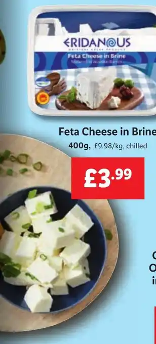 Lidl Feta Cheese Brine 400g offer