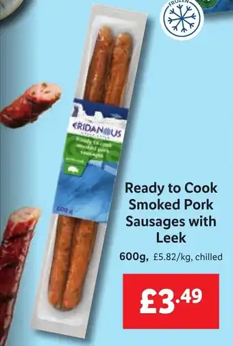Lidl Ready to Cook Smoked Pork Sausage with Leek 600g offer