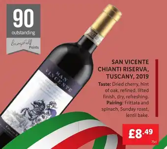 Lidl San Vicente Chianti Riserva, Tuscany, 2019 offer
